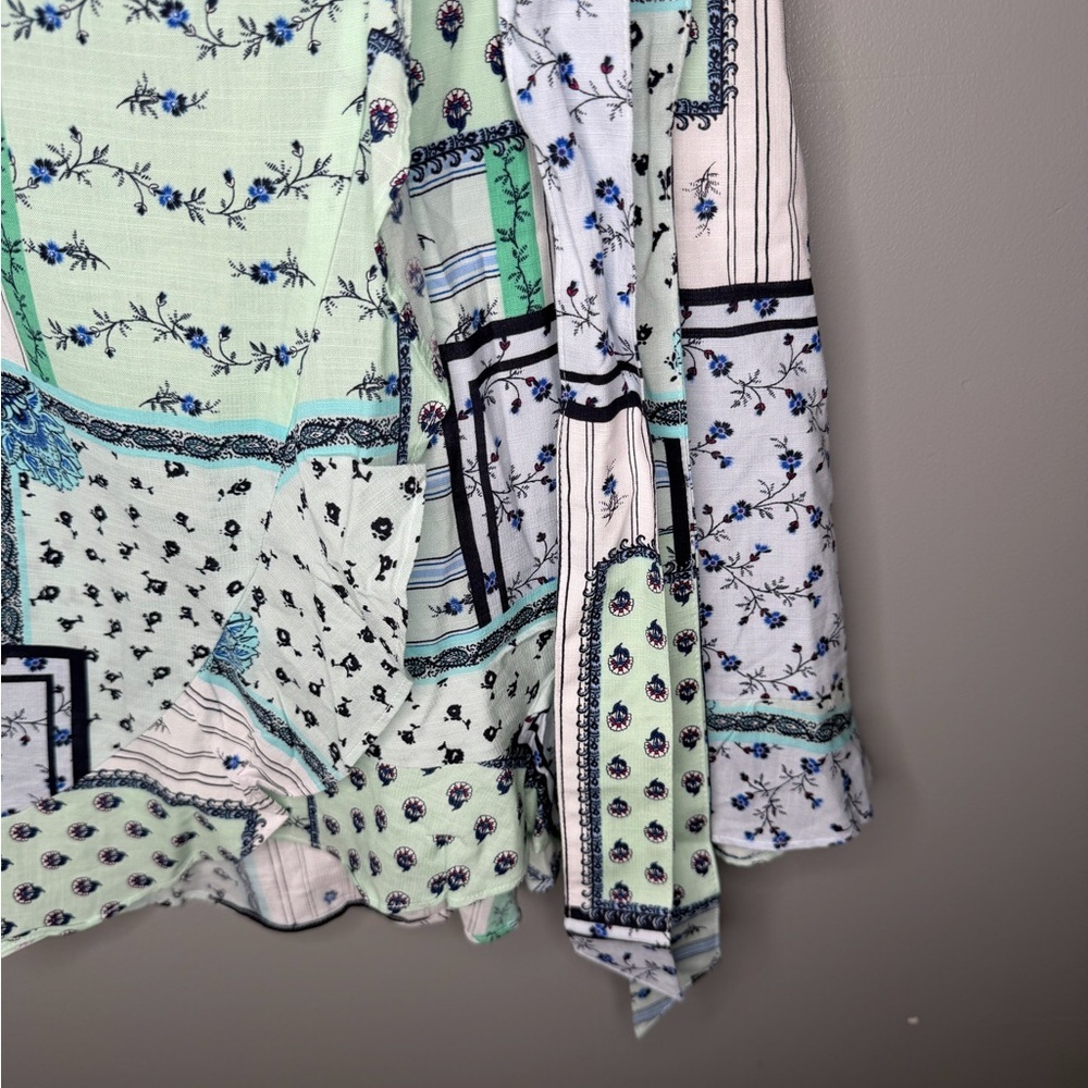 LOFT Patchwork Ruffle Wrap Skirt - Picture 5 of 13